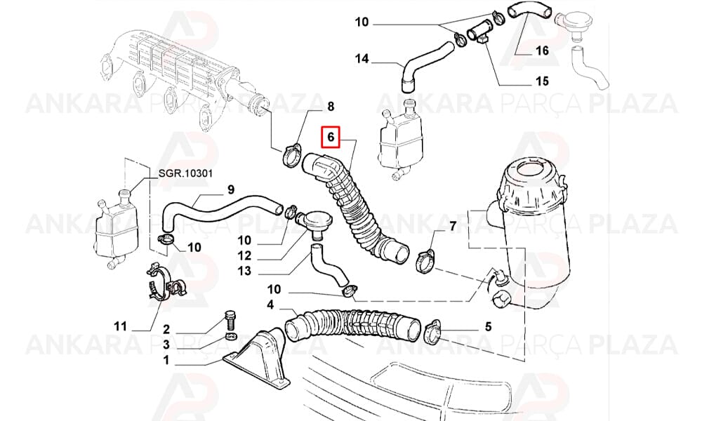 Hava Filtre Hortumu Fiat : Ducato 2.8 Td