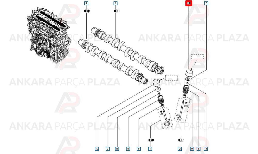 Clio 4 Captur Megane 3 0.9 Tce 1.2 Tce Subap İticisi İthal Orijinal 132310514R-1