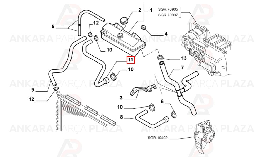 Ducato 02 - 06 Kalorifer Çıkış Hortumu 2.8Td 1328639080
