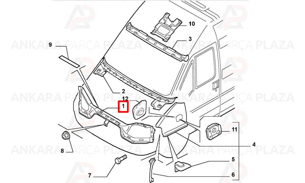 Ducato 02 - 06 Ön Panel Komple 1338298080