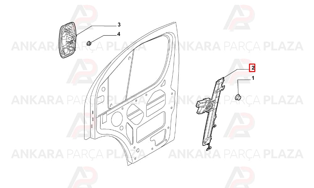 Cam Mekanizması Ön Sol Elektrikli Fiat Ducato 2006 >