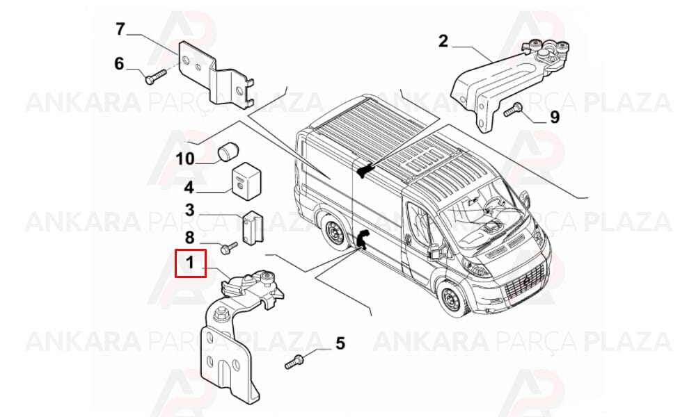 Ducato 3 Sürgülü Kapı Ray Makarası Alt 2006 Sonrası Meha