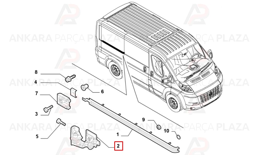 Ducato Sürgülü Kapı Ray Makarası Orta Sağ 2014 - 2020 Meydan