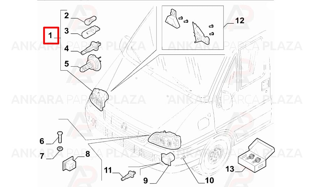 Far + Sinyal Sol Ducato 2 2003 2006 Motorlu