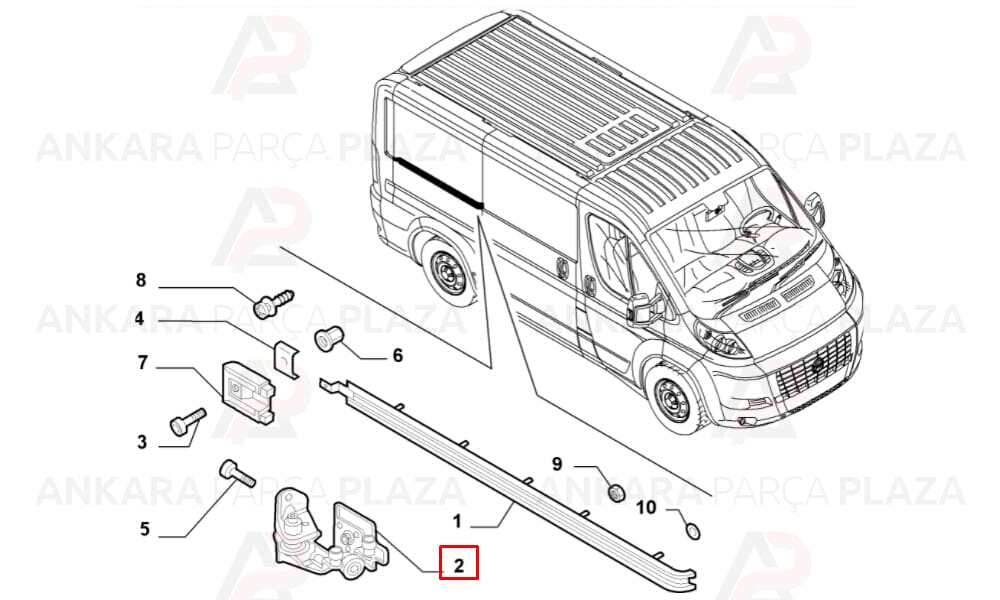 Ducato 3 Sürgülü Kapı Ray Makarası Orta Sağ 2007 Sonrası Alper