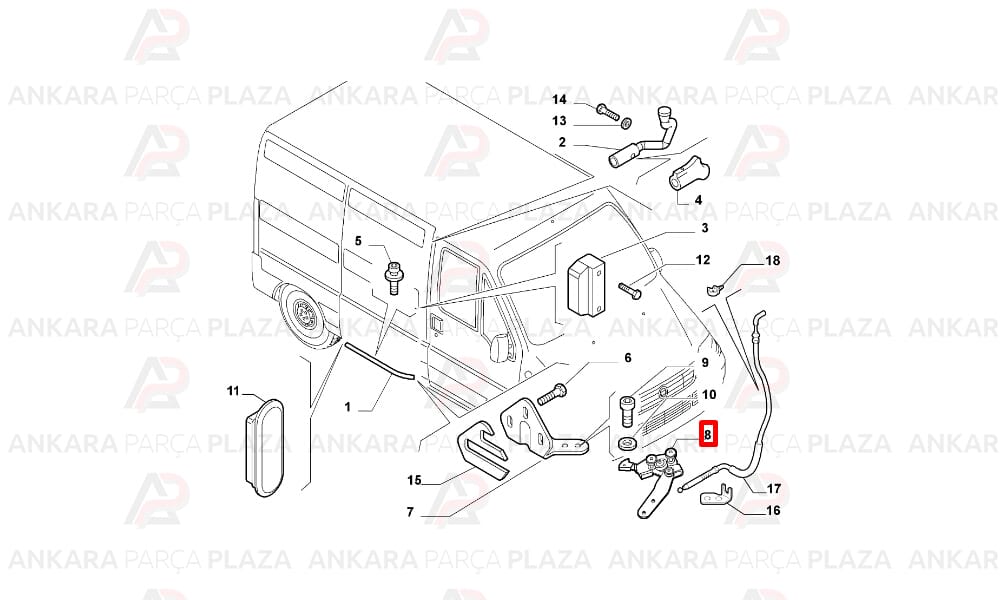 Ducato Sürgülü Kapı Ray Makarası Orta Alt 1997 - 2003 Oms