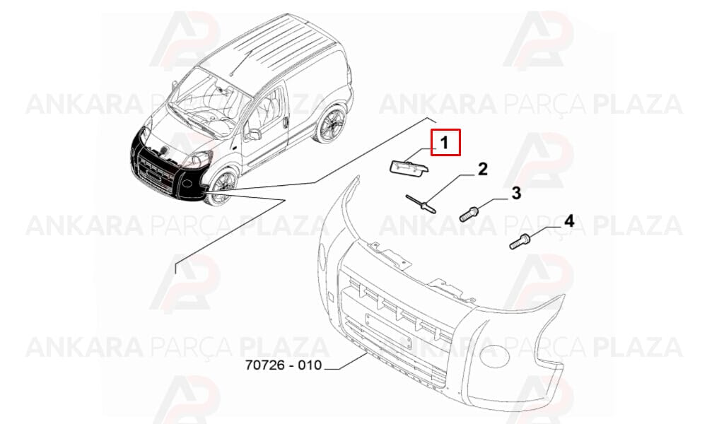 Fiorino Tampon Bağlantı Ayağı Ön Sol 2008 - 2020 Meydan