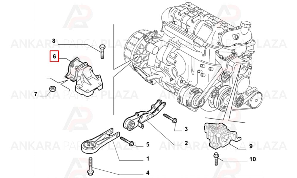 Motor Takozu Sol Ducato 3 3.0Hdı Jtd 2006 >
