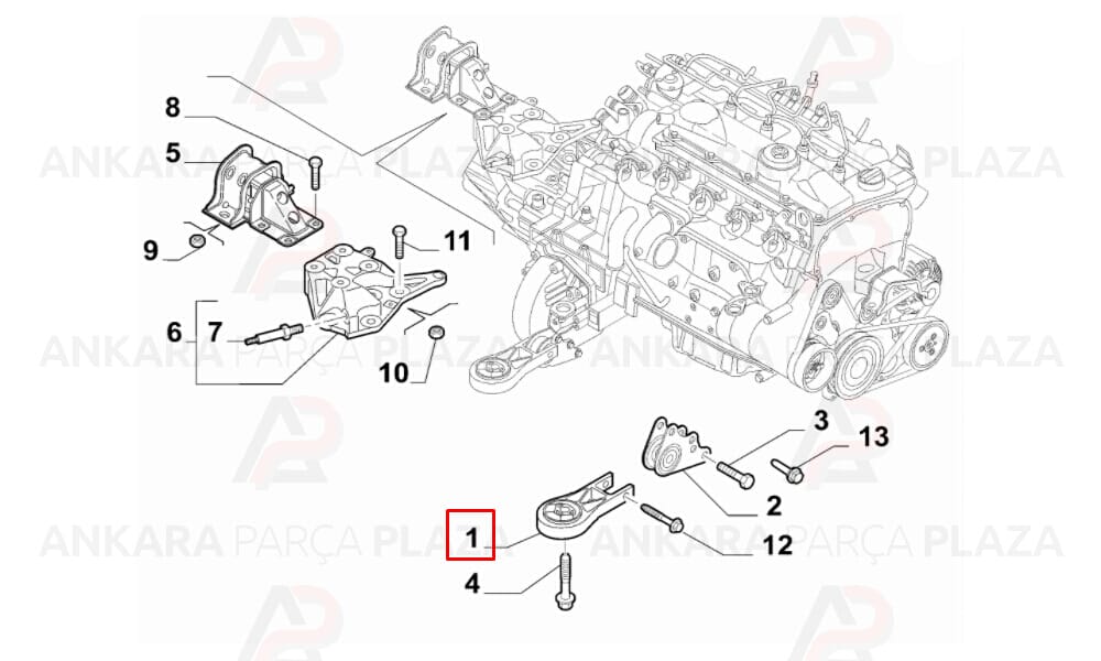 Motor Takozu Arka Ducato 3 2.0 - 3.0 Jtd