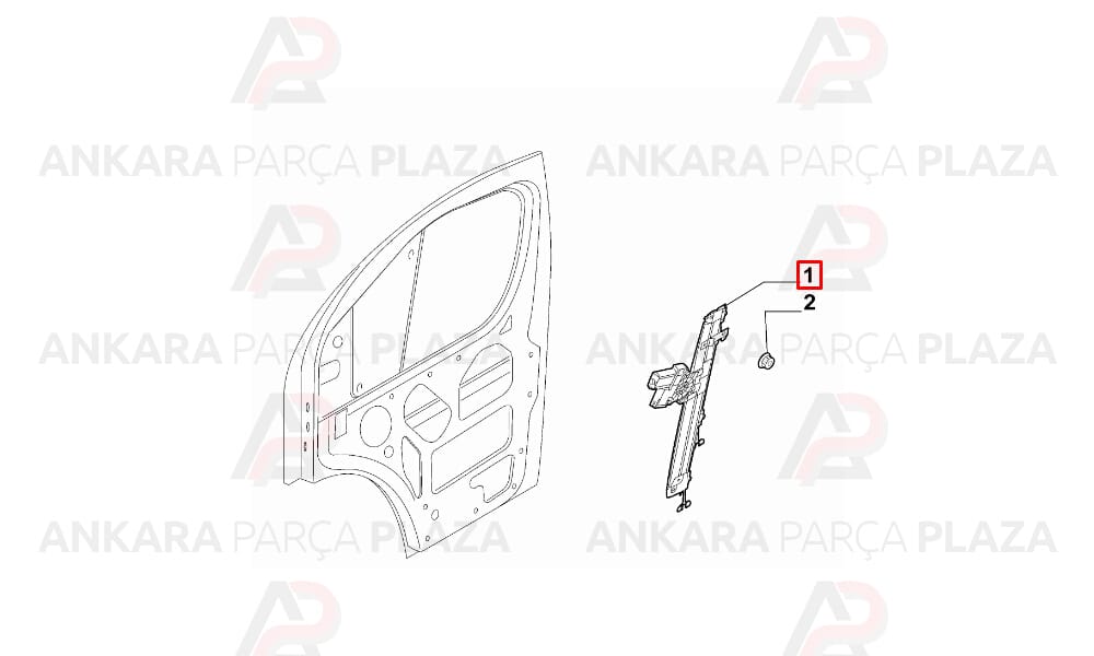 Ön Cam Krikosu Elektrikli Motorlu Sağ Mekanizması Fiat Ducato