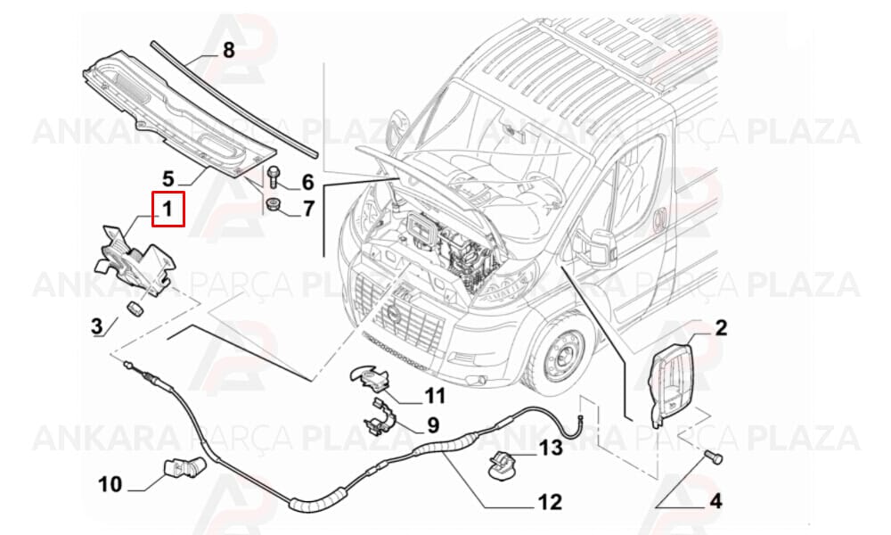 Motor Kaput Kilidi Ducato 3 2006 >