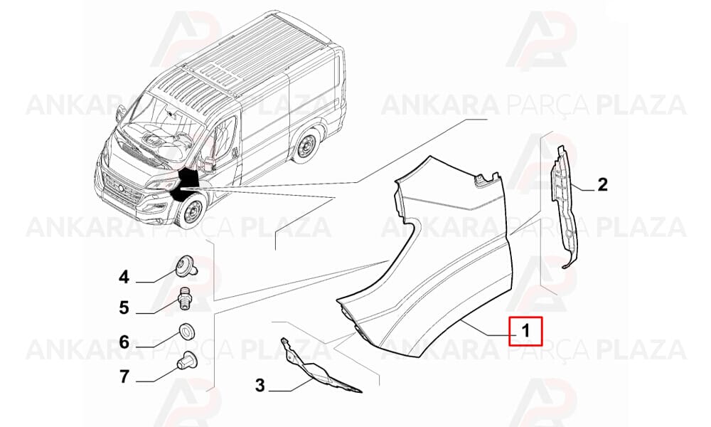 Ducato Ön Çamurluk Sağ 2015 - 2022 Arası Dodik Delikli Meydan