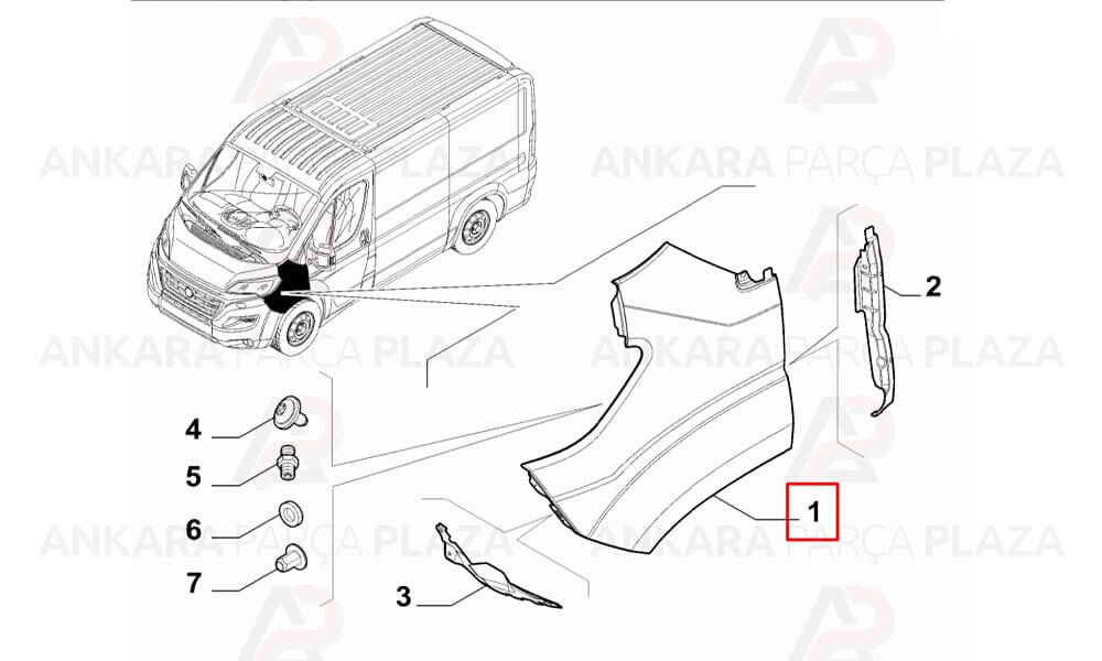 Ducato Ön Çamurluk Sağ 2015 - 2022 Arası Meydan