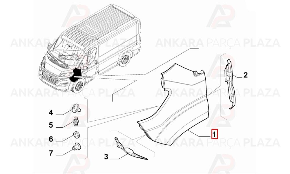 Ducato Ön Çamurluk Sol 2015 - 2022 Arası Dodik Delikli Meydan