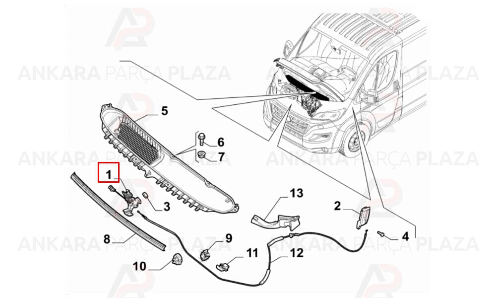 Motor Kaput Kilidi Ducato 3 2014 >