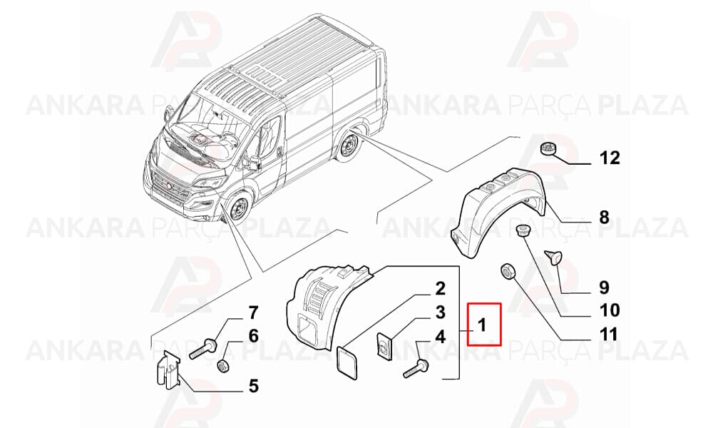 Ducato 3 Ön Çamurluk Davlumbazı Sol 2007 - 2022 Arası Sodsan
