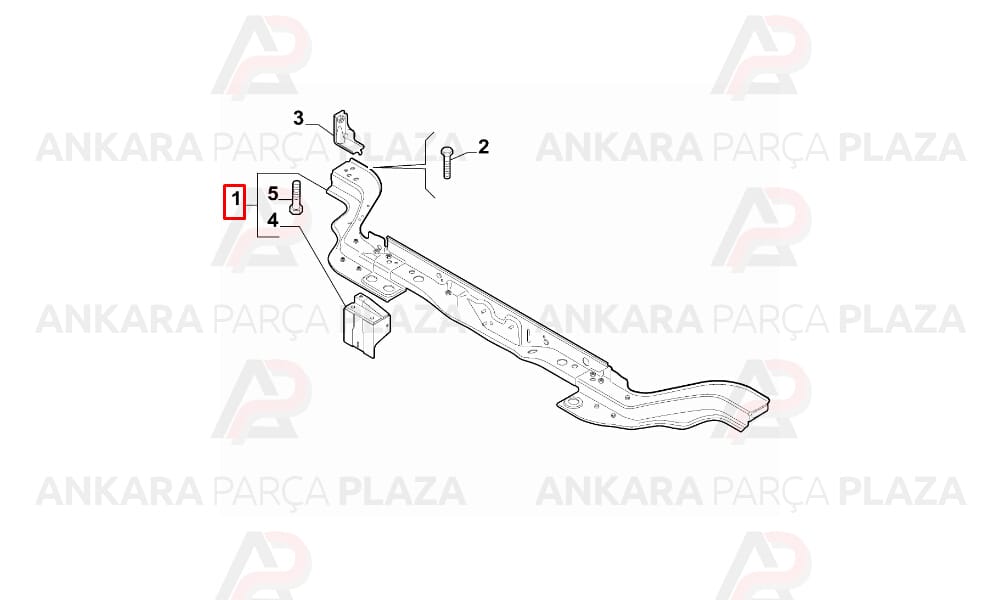 Fiorino 08 - 20 Ön Panel Üst Parça Bağlantı Ayağı İle 1352684080
