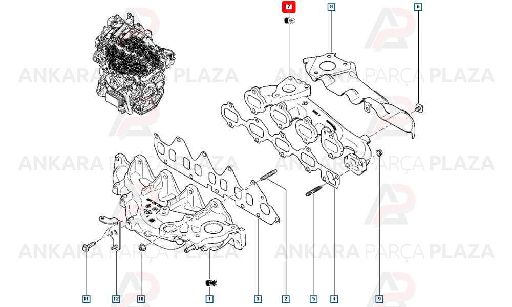 Megane 3 1,6 Dci 130Bg Egzoz Monifoldu 140045202R