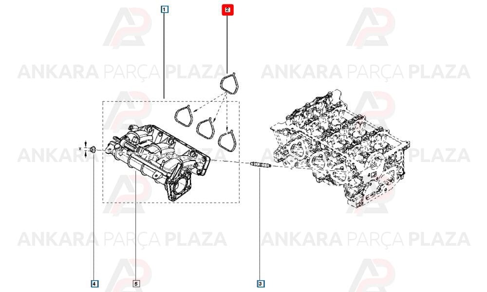 Captur Clio 4 0.9 Tce Manifold Contasi Oringi 140359150R