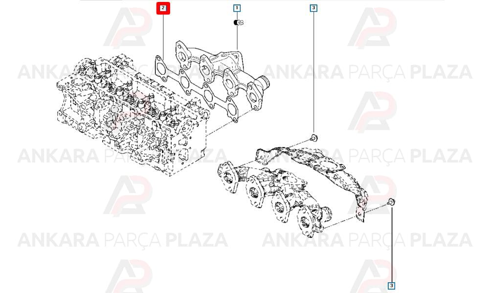 Clio Kangoo Megane 2 1.5 D K9K Egzoz Manifold Contası Çelik Oto Conta