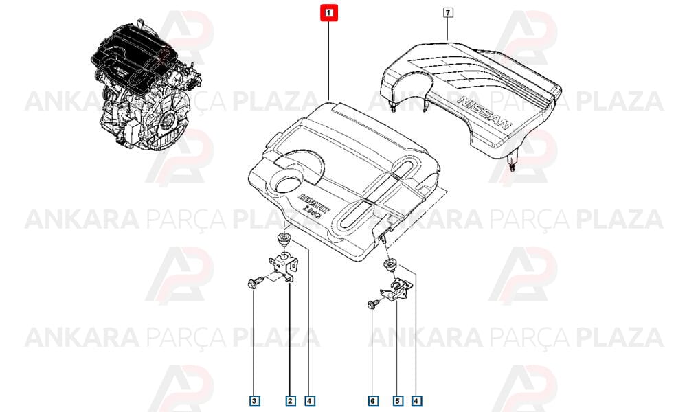 Motor Üst Kapağı Latitude 2.0 Dizel 140484716R