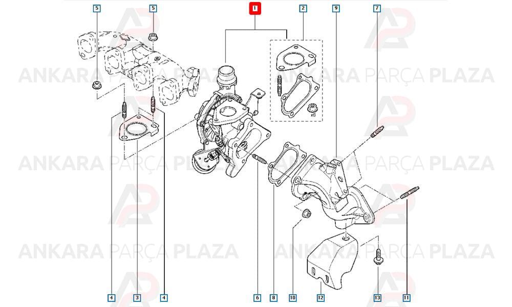 Master 3 2.3 Trafic 2.0 Euro 5 Turbo Orijinal 144101946R