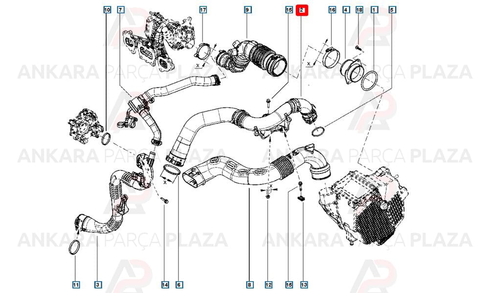 Logan Clio 4 Captur 0.9Tce Turbo Borusu İthal Orijinal 144604208R-1