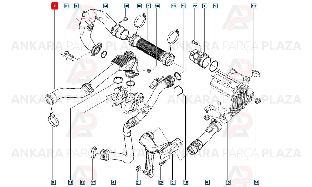 Kangoo 2 1.5 Dcı Turbo Hortumu İbraş