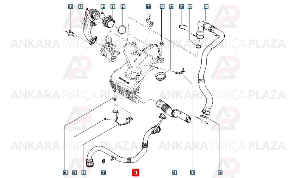 Duster 4X2 1.5 Dci 110 Hp Turbo Borusu Orijinal 144607625R