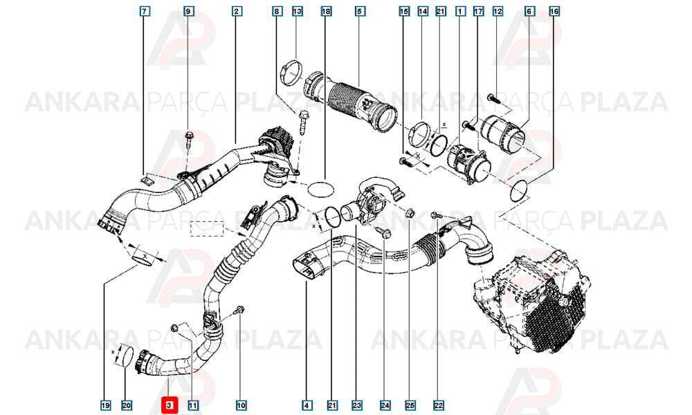 Sandero Duster Lodgy Dokker Clio 4 Captur 1.5 Dcı Turbo Borusu İbraş