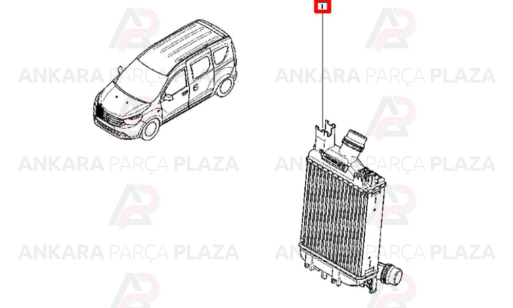 Clio, Duster 4X2, Dokker, Lodgy Turbo Radyatörü Orijinal 144967634R