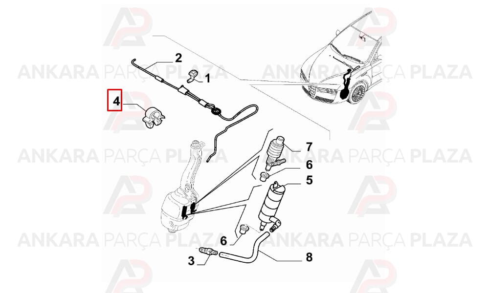Kablo Tutucusu 5Mm Fiat Renault Kabloyu Tutan Klips