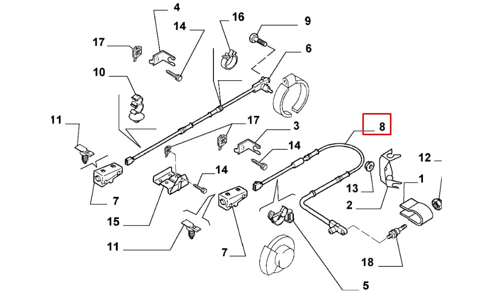 Scudo Ön Abs Sensörü 1994-2005 Delphi
