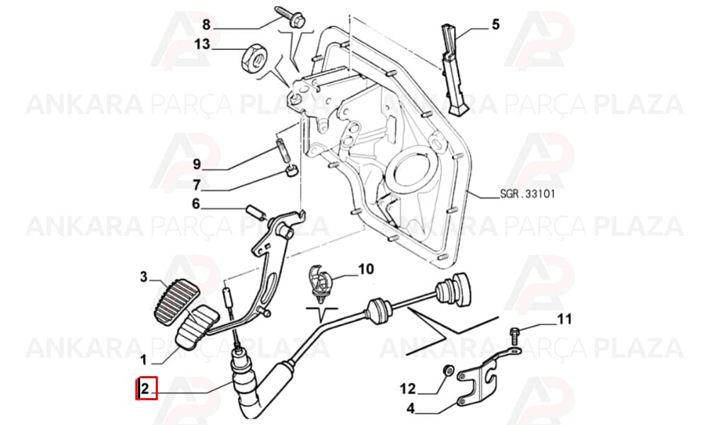 Debriyaj Teli Scudo Otomatik Ayarlı 2000 > 973/632Mm