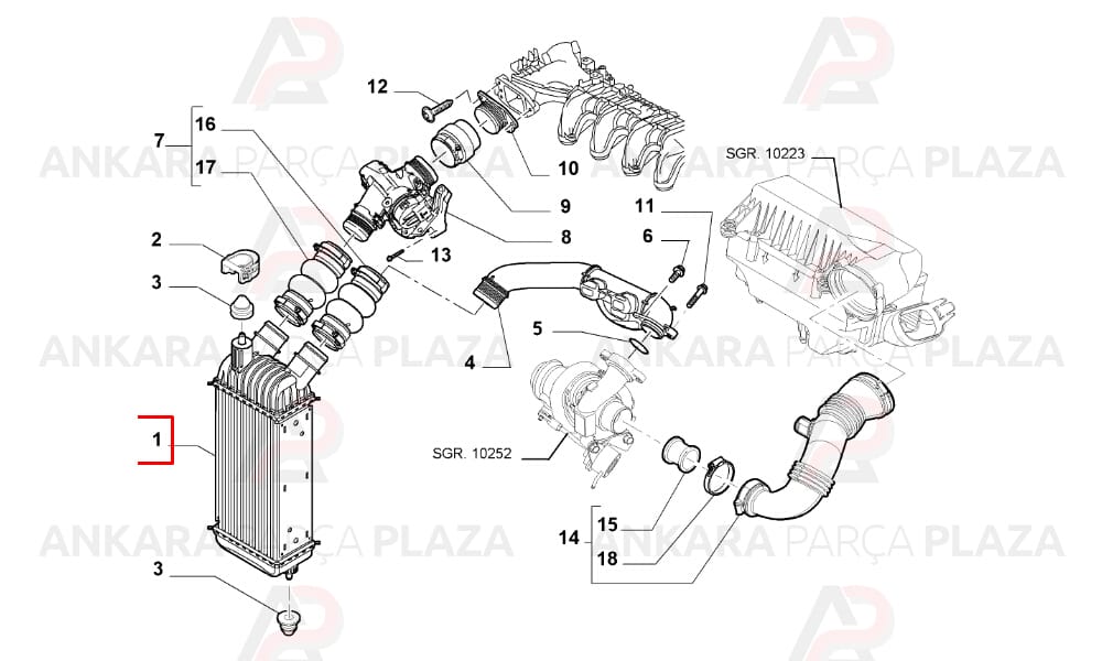 Scudo 1.6Mjtd Turbo Radyatörü Orijinal Kale