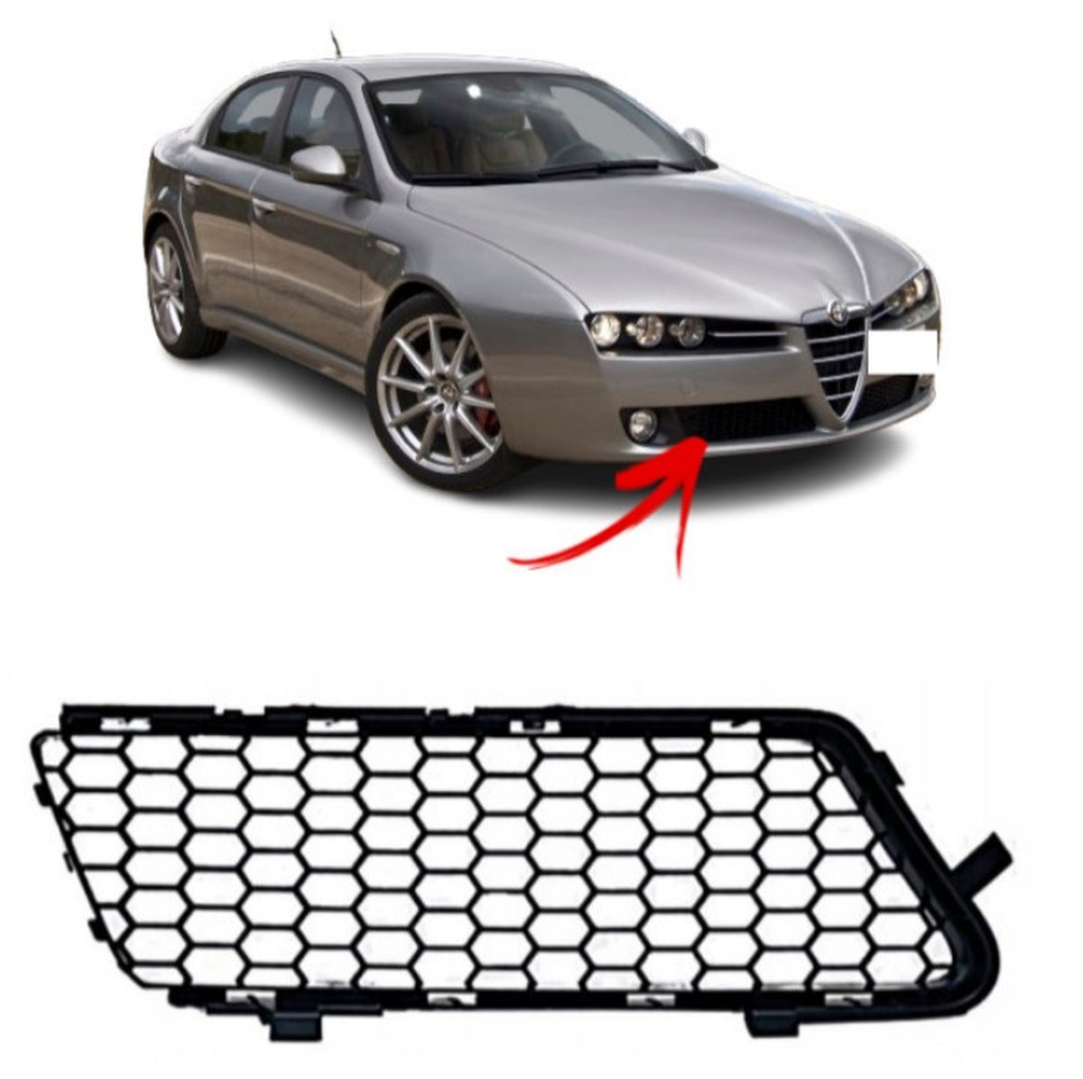 Alfa 159 Tampon Izgarası Ön Orta Sağ 2005 - 2010 Dega - product