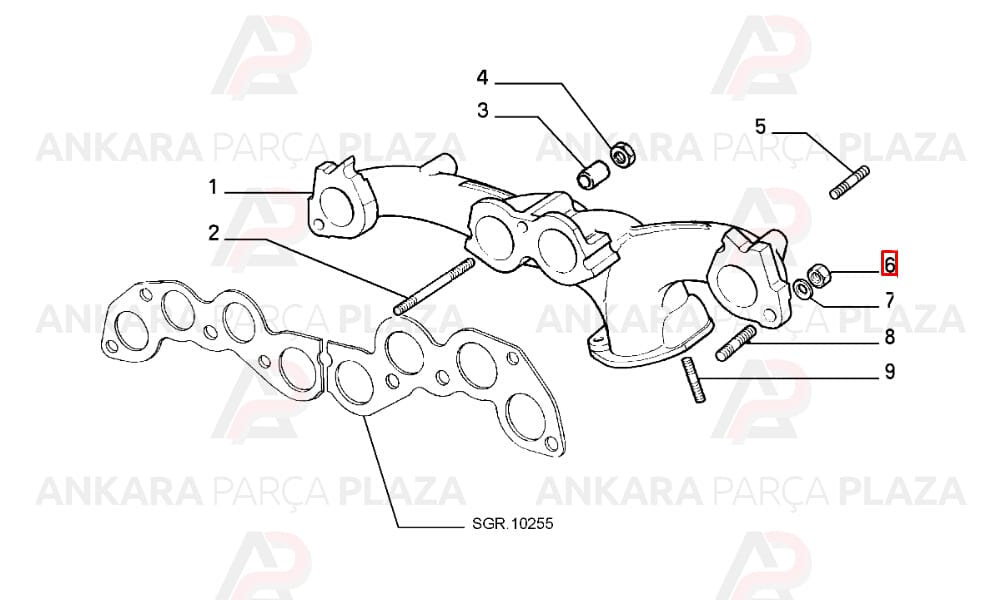 Doğan Şahin Kartal Renault 12 Egzoz Manifold Somunu Takviyeli Mtj