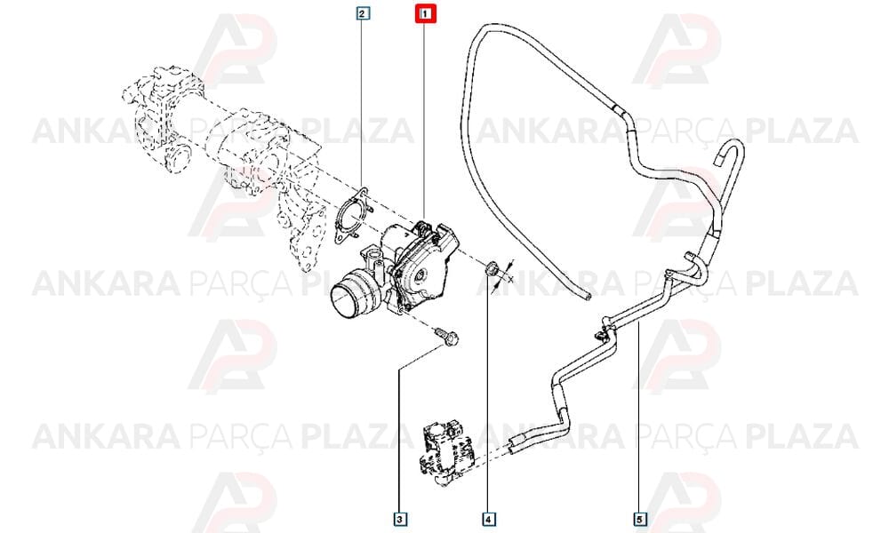 Trafic 3 Laguna 3 Talisman Kadjar Megane 3 - 4 1.6 Dizel R9M Hava Kontrol Kutusu Gaz Kelebeği 161A05457R
