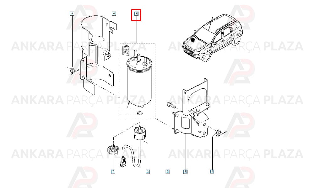 Mazot Filtresi Logan - Sandero 1.5 Dci