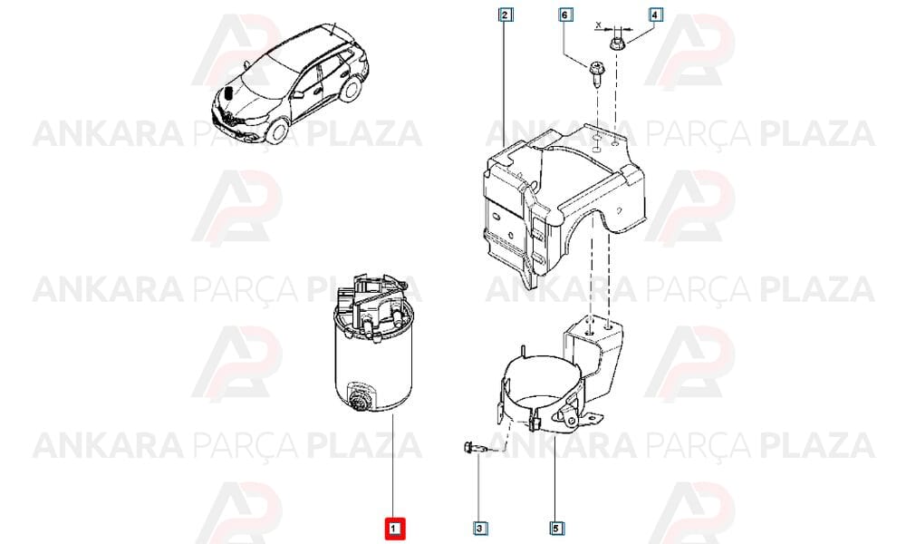 Kadjar 1,5Dcı 110Bg 1,6 Dcı 130 Bg 2015 > Mazot Filtresi Bosch
