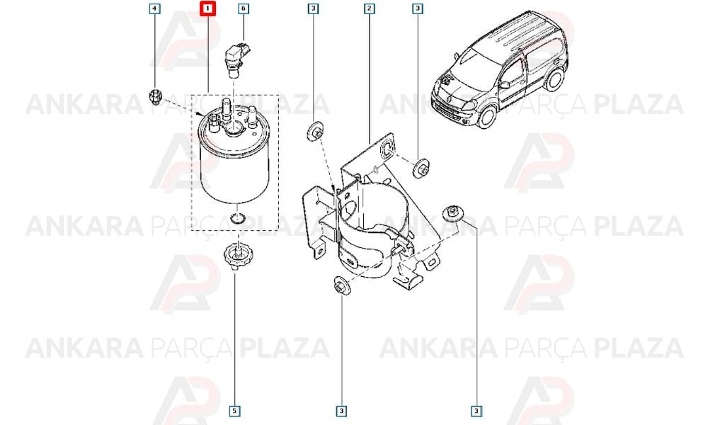 Yakıt Filtresi Kangoo 3 Laguna 3 Latitude 1.5Dcı 2.0Dcı 2009 >