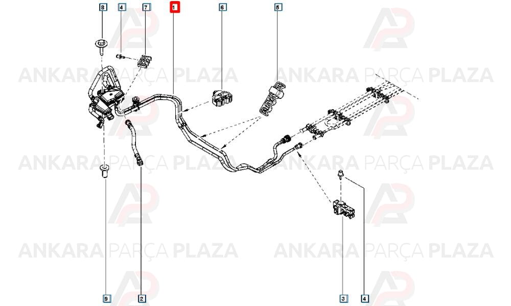 Kadjar, Megane 4 Yakıt Hortumu Orijinal 164466352R