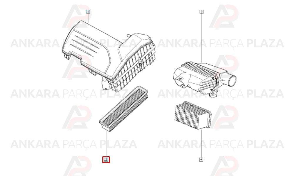 Hava Filtresi Clio Twingo 1.2 16V D4F-722 165461599R