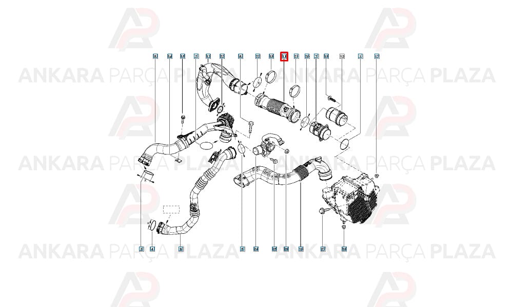 Hava Filtre Hortumu Clio 4 Dokker Lodgy 1.5 90Bg 165757148R