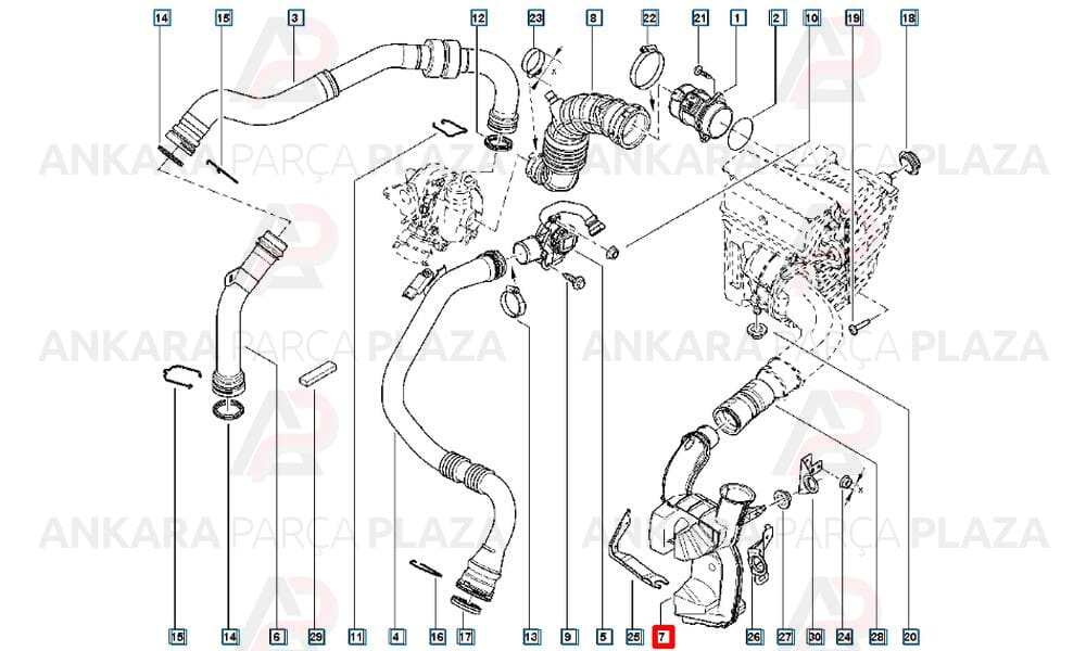 Megane 3 Fluence Rezanatör Hava Filtre Borusu Depolu Tip 165854265R