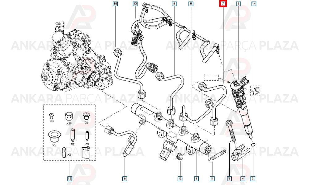 Clio 4 Captur 1.5 Dci Enjektör Borusu İthal Orijinal 166804184R-1