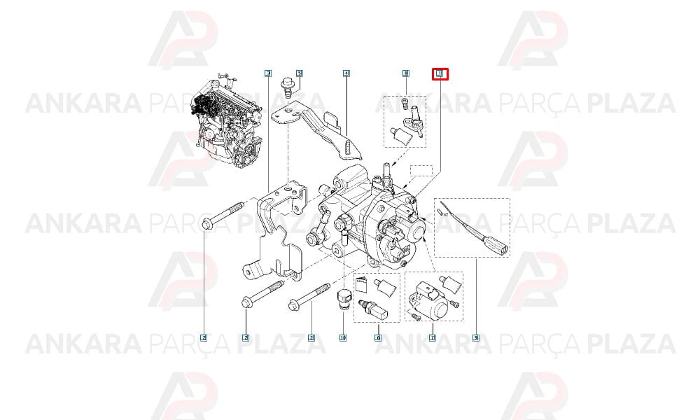 Mazot Pompası Fluence Clio 4 1.5 90Bg 167000741R 167003608R