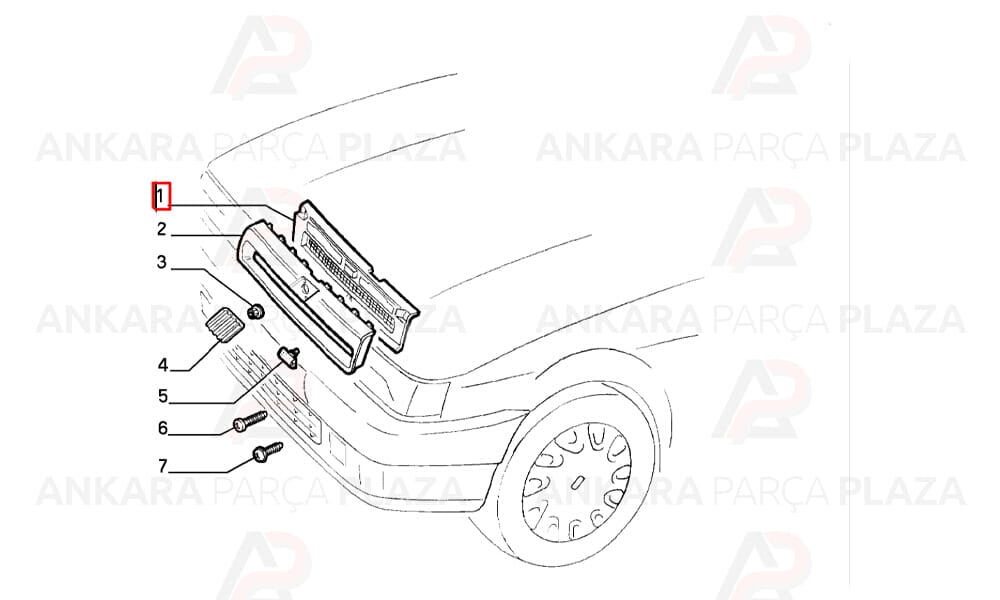 Ön Panjur İç Fiat Tipo