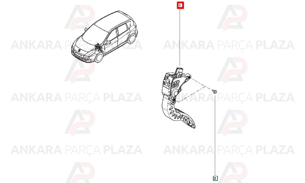 Megane Scenic 3 Gaz Pedali Hiz Kontrollü Araçlar Için 180020024R