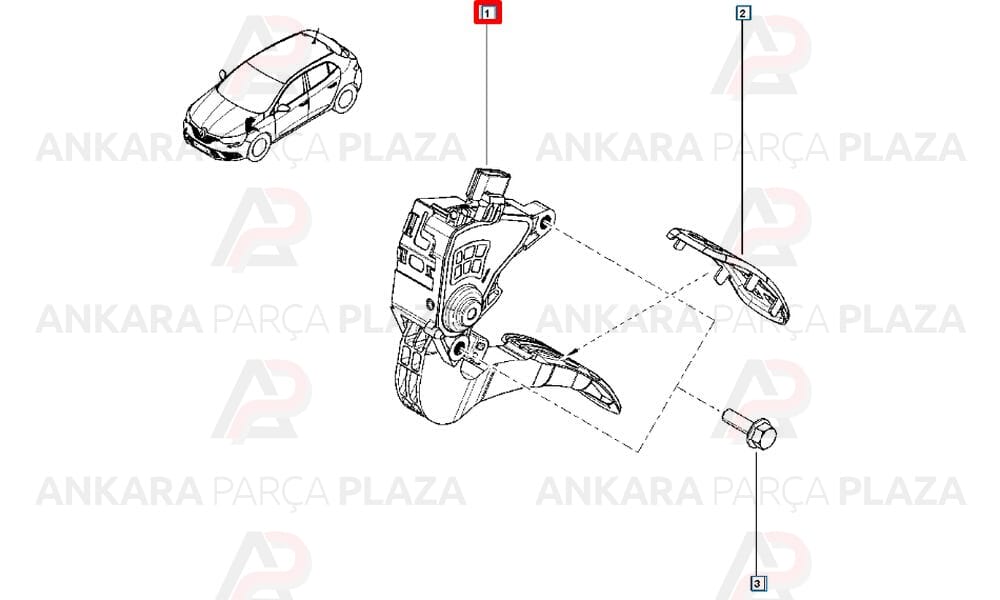 Talisman Megane 4 Fluence Gaz Pedali Hiz Pedal Kaptörü 180026830R